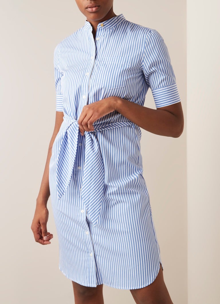 Ralph Lauren Blousejurk van katoen met streepdessin • Lichtblauw • de  Bijenkorf ralph lauren blousejurk
