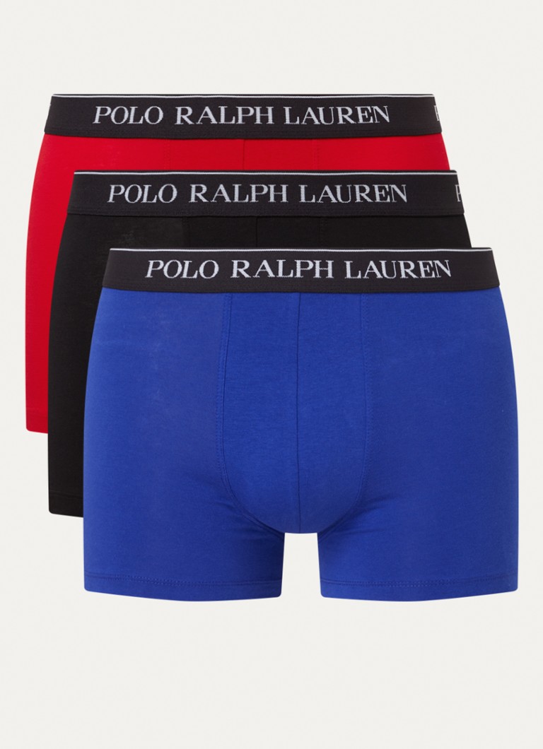 Ralph Lauren Boxershorts met logoband in 3-pack • Rood • de Bijenkorf