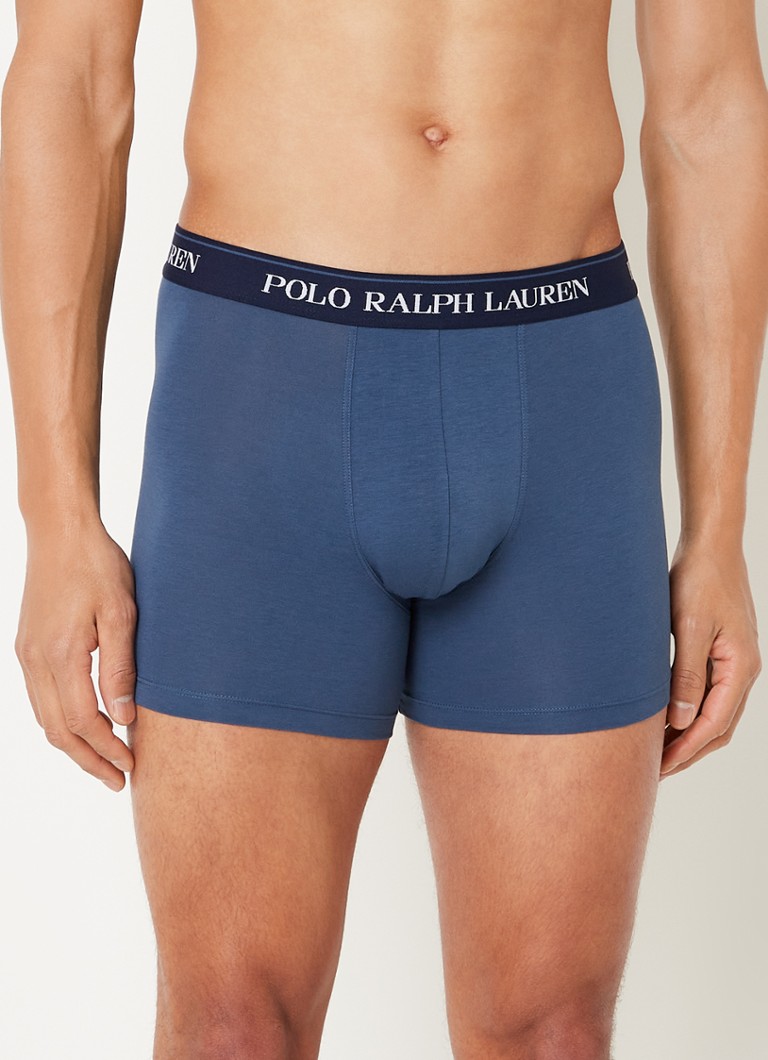 Ralph Lauren - Boxershorts met logoband in 3-pack - Blauwgrijs
