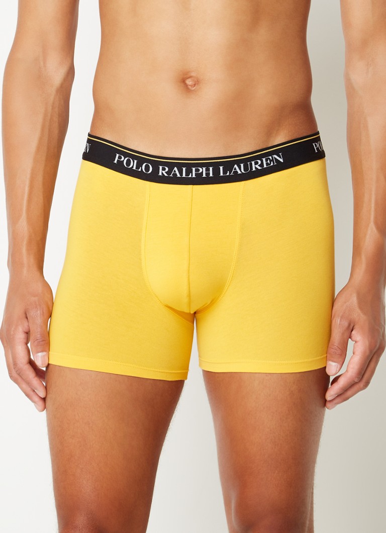 Ralph Lauren - Boxershorts met logoband in 3-pack - Geel