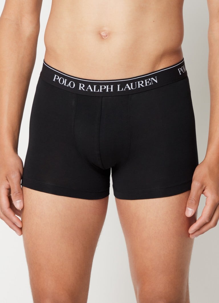 Ralph Lauren - Boxershorts met logoband in 3-pack - Zwart