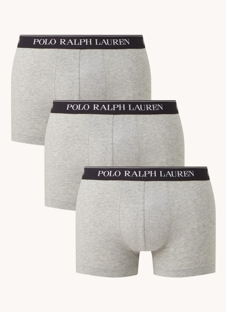 Ralph Lauren - Boxershorts met logoband in 3-pack - Grijs