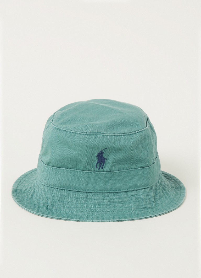 Ralph Lauren - Bucket hoed met logo  - Seafoam