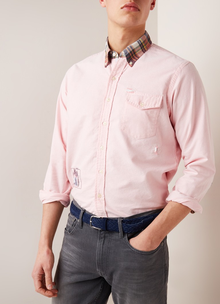 Ralph Lauren - Button down-overhemd met patches - Roze