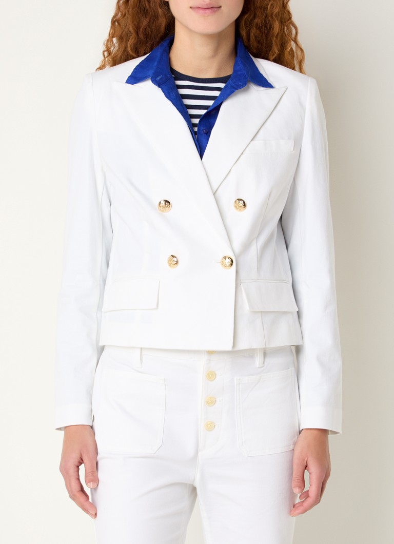 Ralph Lauren - Double-breasted blazer met schoudervulling - Wit
