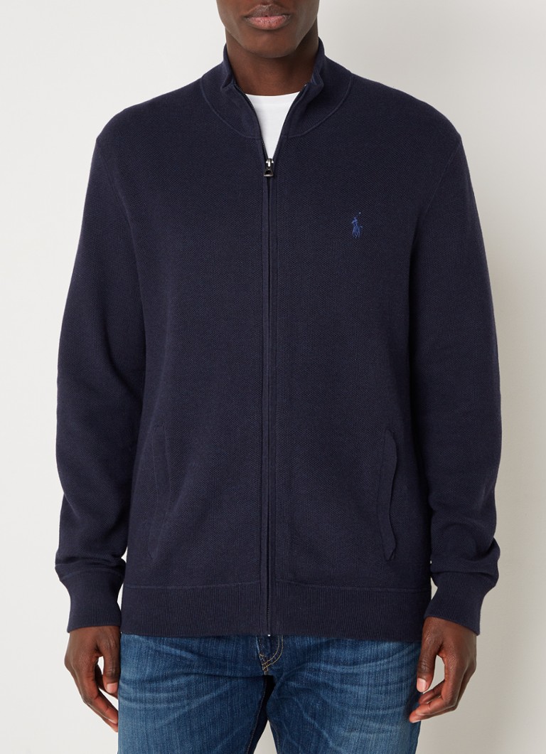 Ralph Lauren Fijngebreid vest met logoborduring • Navy / Blauw • de Bijenkorf