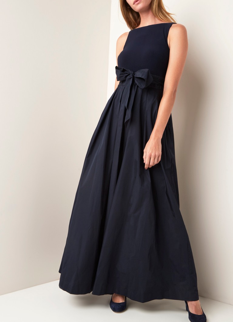Ralph Lauren Galajurk met wikkeltop en rugdecolleté • Donkerblauw • de  Bijenkorf ralph lauren galajurk