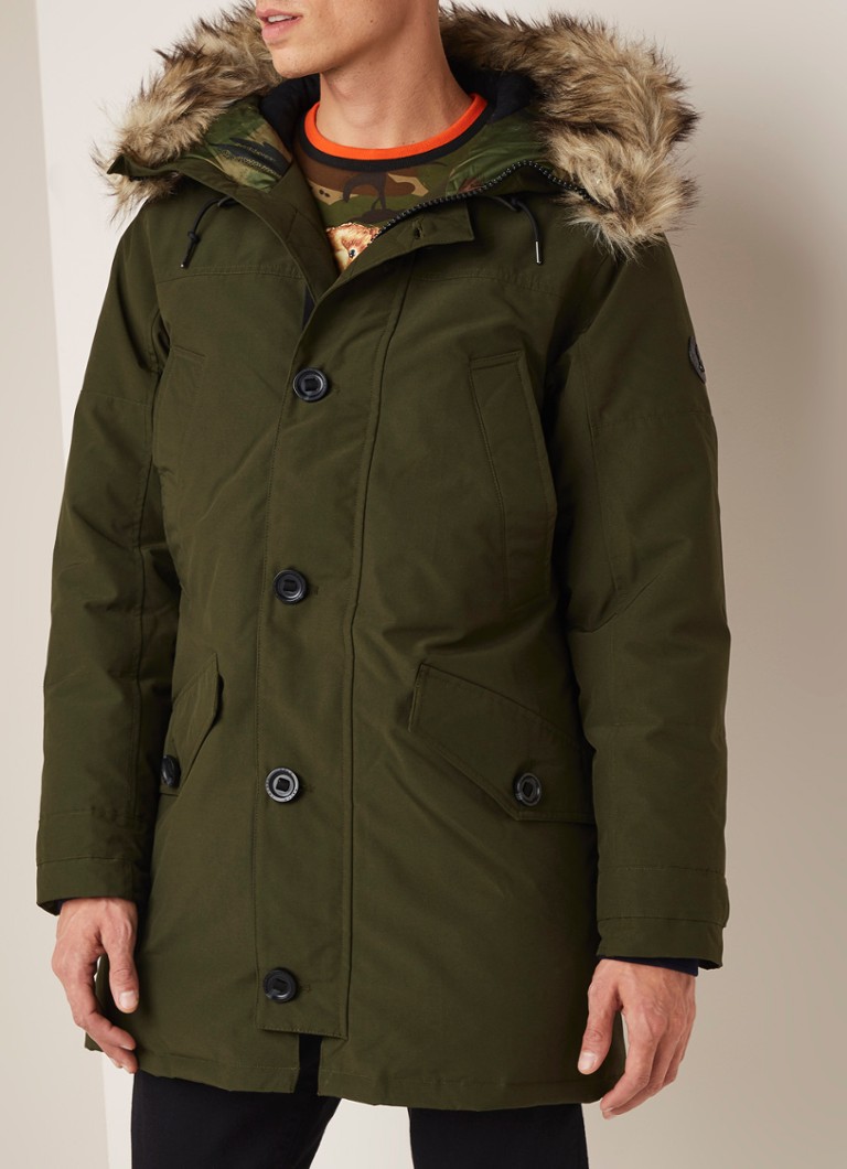 Ralph Lauren Gewatteerde parka met afneembare ...