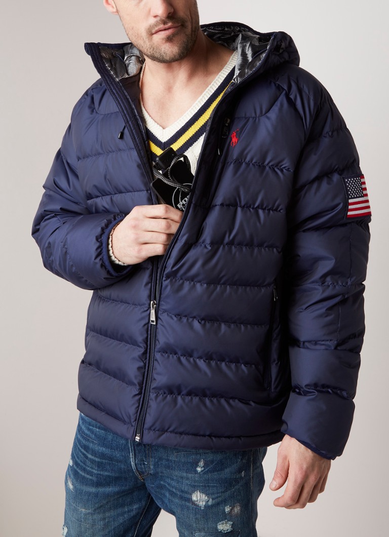 reflecteren Vervolg Staat Ralph Lauren Glacier Jacket donsjack met RL Heat-warmtecomponent •  Donkerblauw • de Bijenkorf