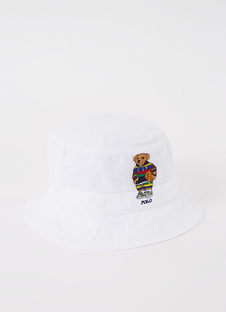 Ralph Lauren - Loft bucket hoed met logoborduring - Wit