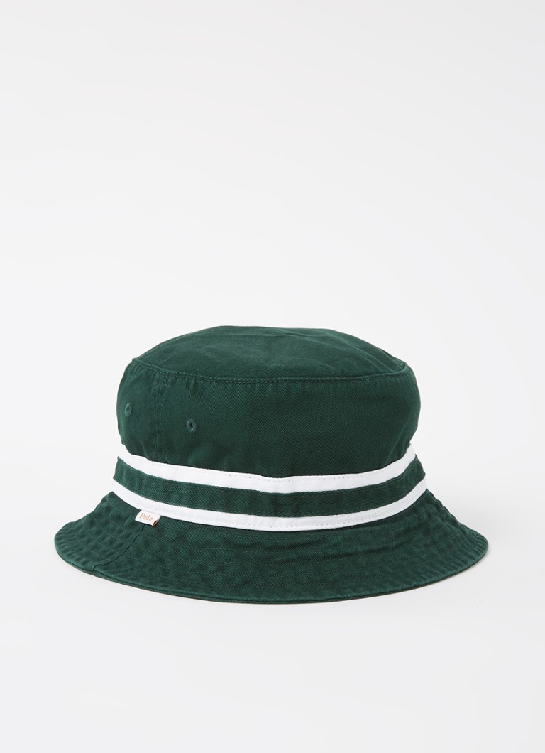 Ralph Lauren - Loft bucket hoed met logoborduring  - Donkergroen