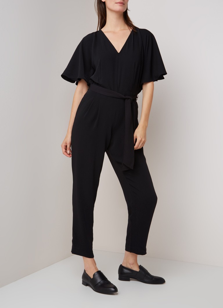 Ralph Lauren - Loose fit jumpsuit met vlindermouw - Zwart