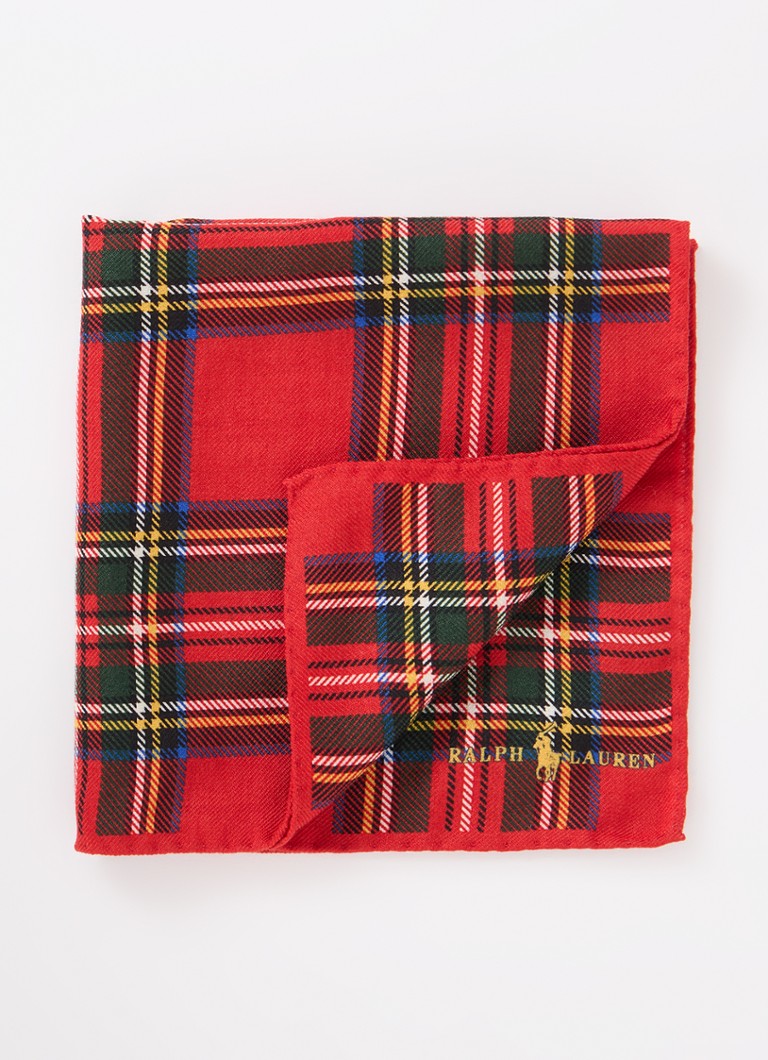 Ralph Lauren - Pochet in zijdeblend 35 x 35 cm - Rood