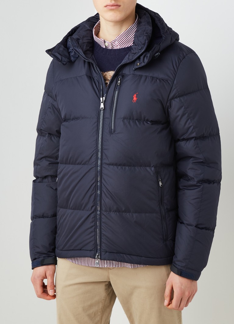 Zwaaien Kolonel Teleurgesteld Ralph Lauren Puffer jack met donsvulling en afneembare capuchon •  Collection Navy • de Bijenkorf