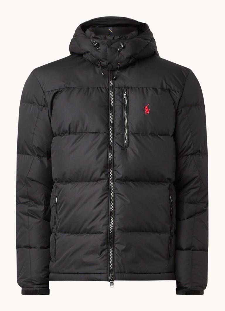 Ralph Lauren Puffer jack met donsvulling en afneembare capuchon • Zwart •  de Bijenkorf polo ralph lauren winterjassen