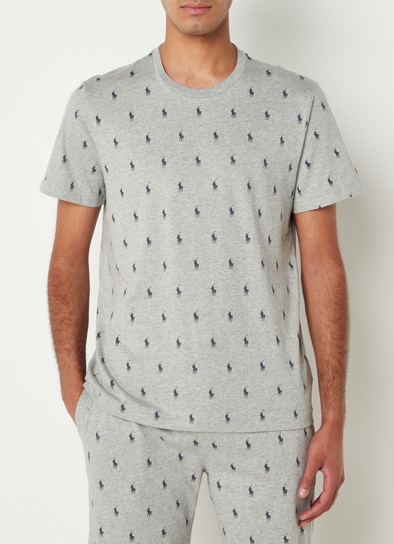 licht Centraliseren opgroeien Ralph Lauren Pyjama T-shirt met logoprint • Lichtgrijs • de Bijenkorf
