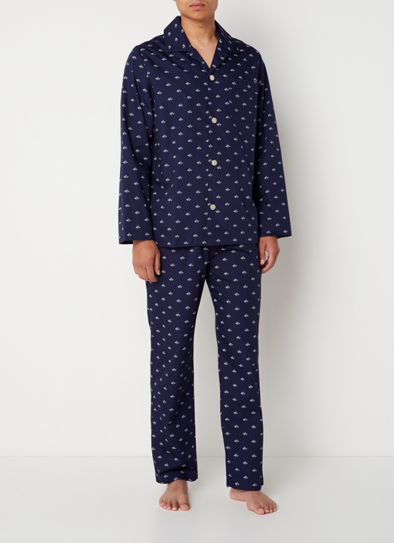 Ralph Lauren - Pyjamaset met logoprint  - Donkerblauw