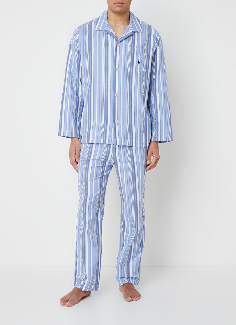 Schiesser Uncover by lange herenpyjama blauw - Nu 27% korting