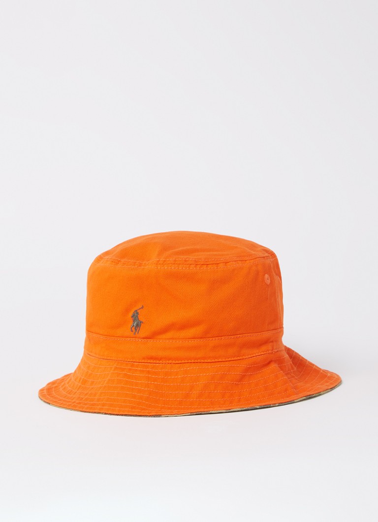 Ralph Lauren - Reversible bucket hoed met logo - Legergroen
