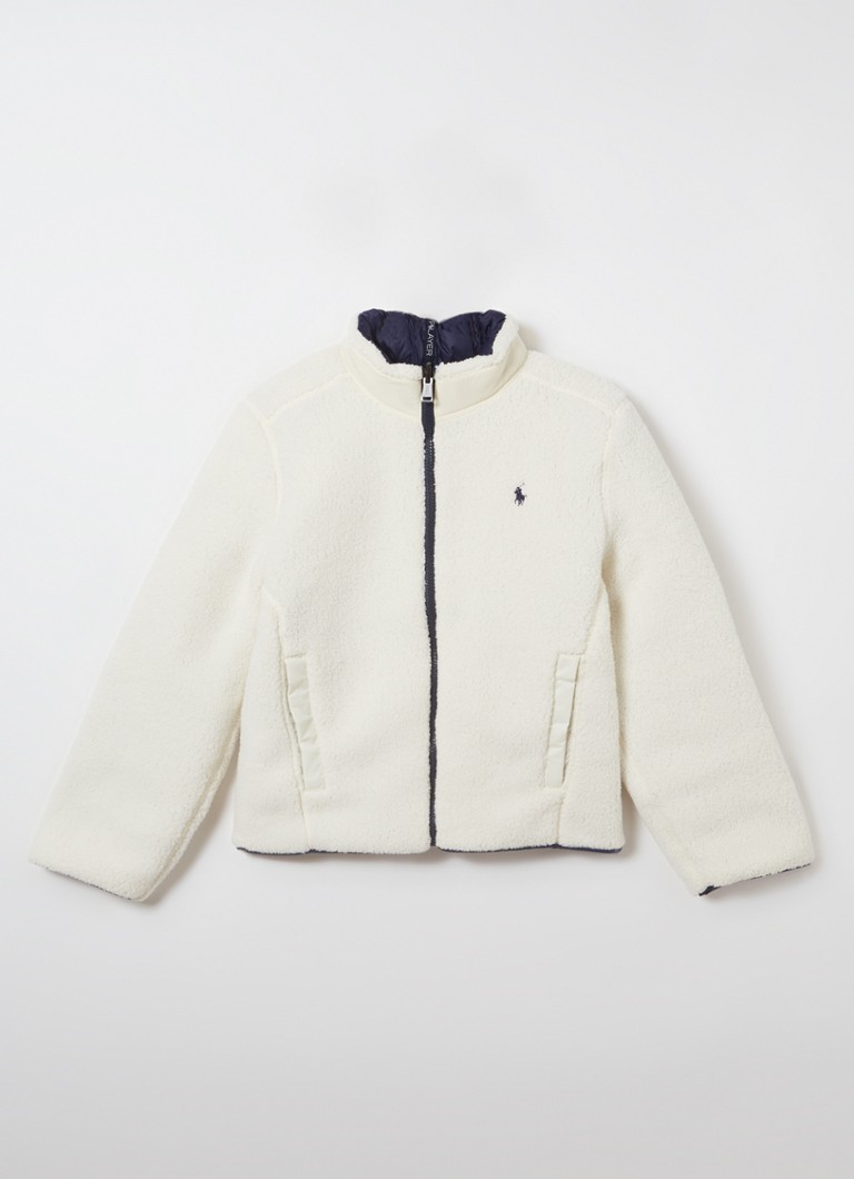 Ralph Lauren - Reversible jack van teddy met opstaande kraag - Creme