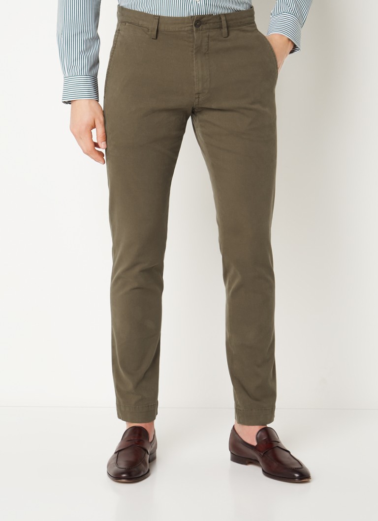 Ralph Lauren Slim fit chino met stretch en steekzakken • Defender Green • de Bijenkorf