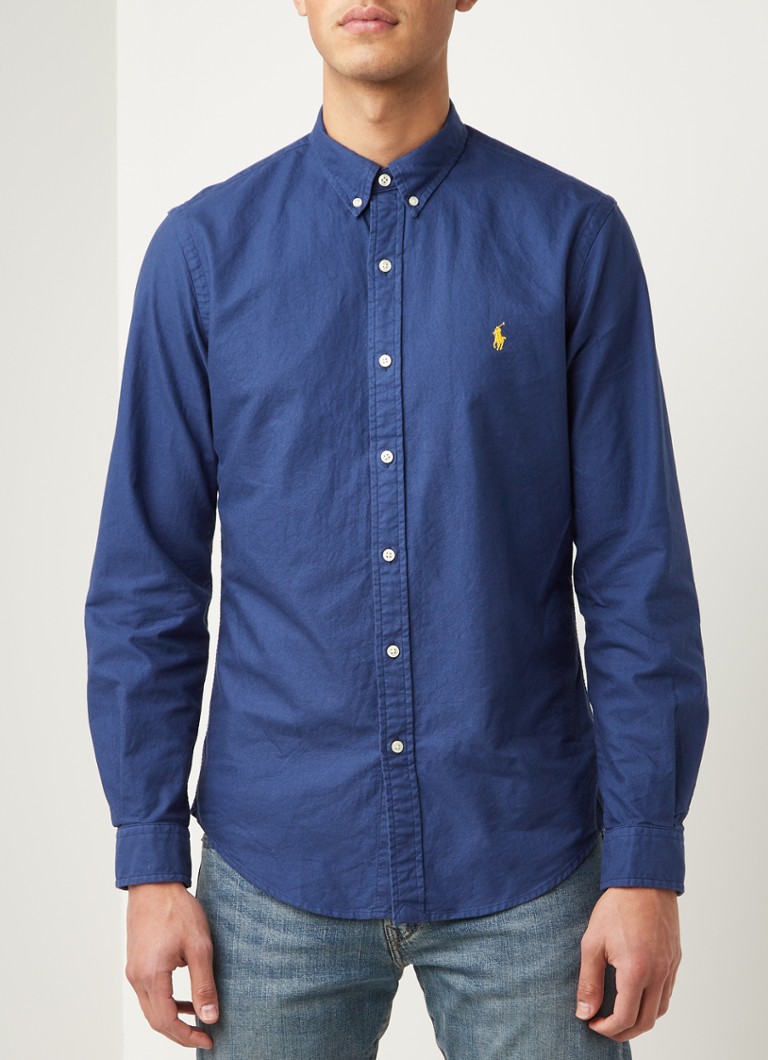 Ralph Lauren - Slim fit overhemd met button down-kraag - Blauw