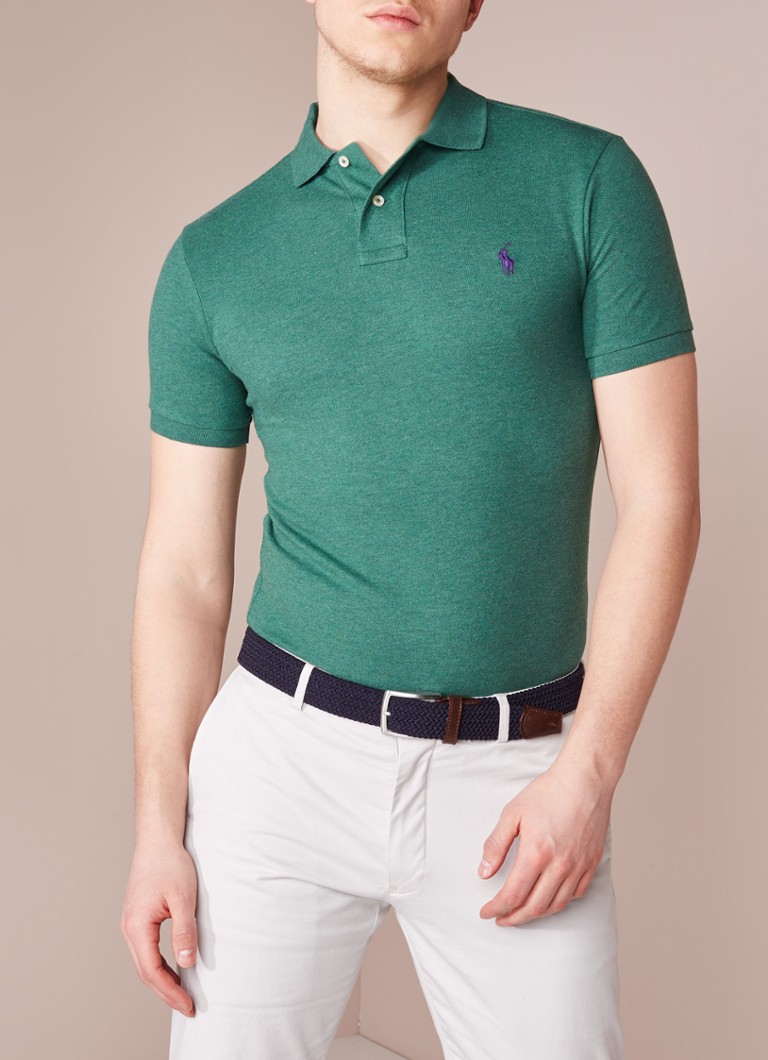 Ralph Lauren Slim fit polo van piqué katoen • Groen • de ...