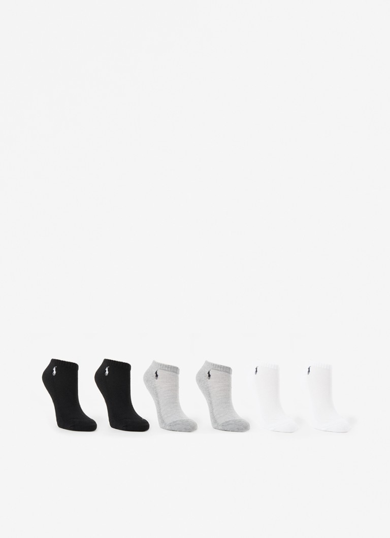 Ralph Lauren - Sneakersokken met logoborduring in 6-pack - Multicolor