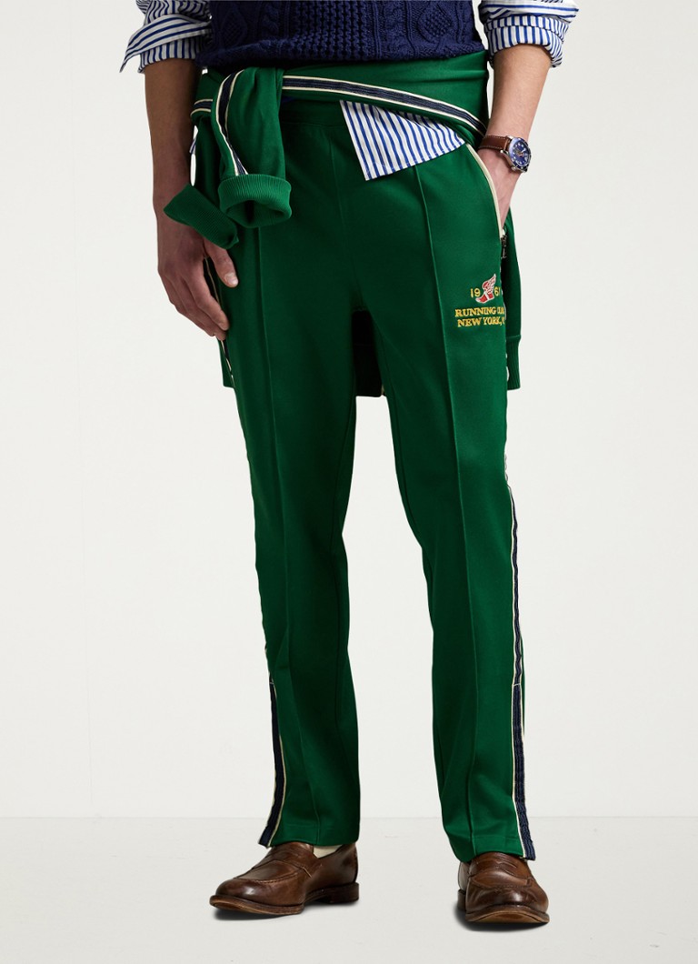 Ralph Lauren - Straight fit trackpants met borduring - Tennis Green / Groen