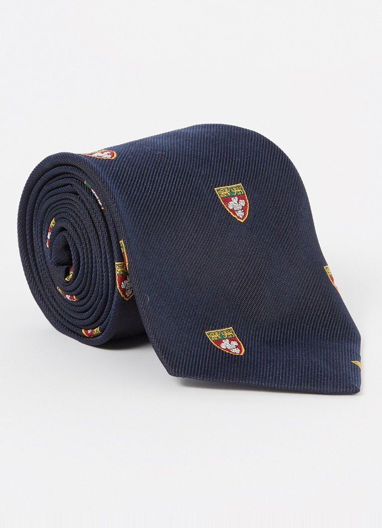 Ralph Lauren - Stropdas van zijde met print - Donkerblauw