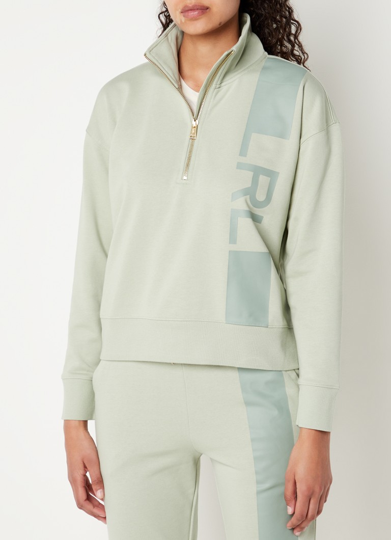 kleding hoesten Kamer Ralph Lauren Sweater met halve rits en logo • Lindegroen • de Bijenkorf