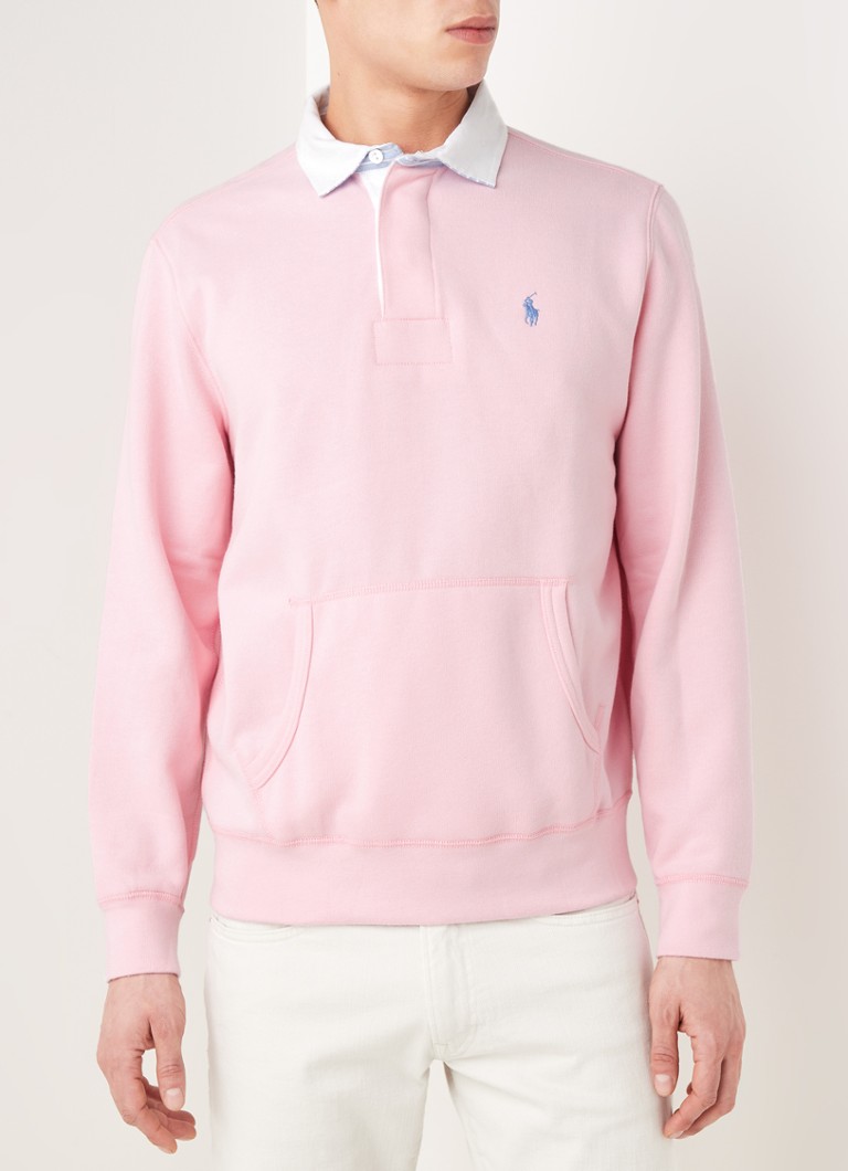 Ralph Lauren - Sweater met kraag en logoborduring - Lichtroze