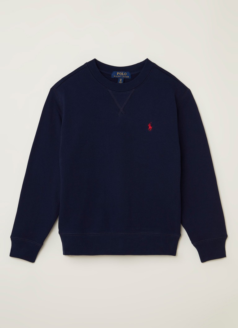 Patriottisch aluminium Brood Ralph Lauren Sweater met logoborduring • Donkerblauw • de Bijenkorf
