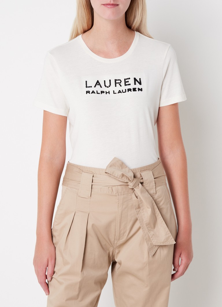 Ralph Lauren - T-shirt met logo - Gebroken wit