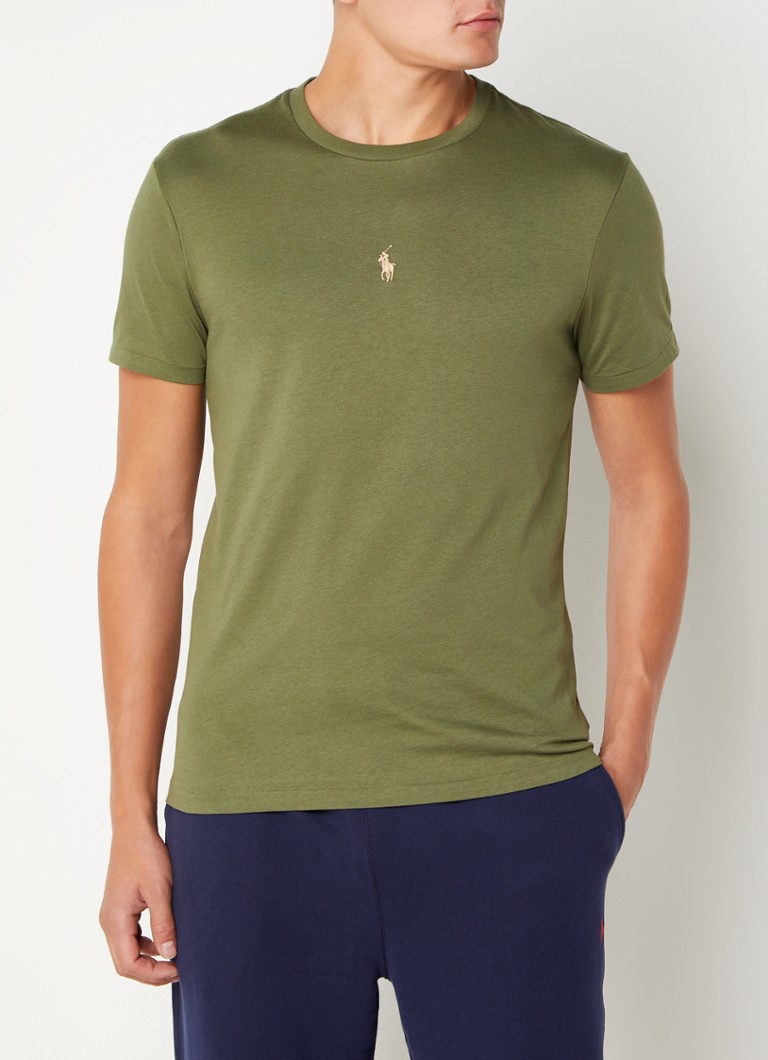 Ralph Lauren - T-shirt met logoborduring - Donkergroen