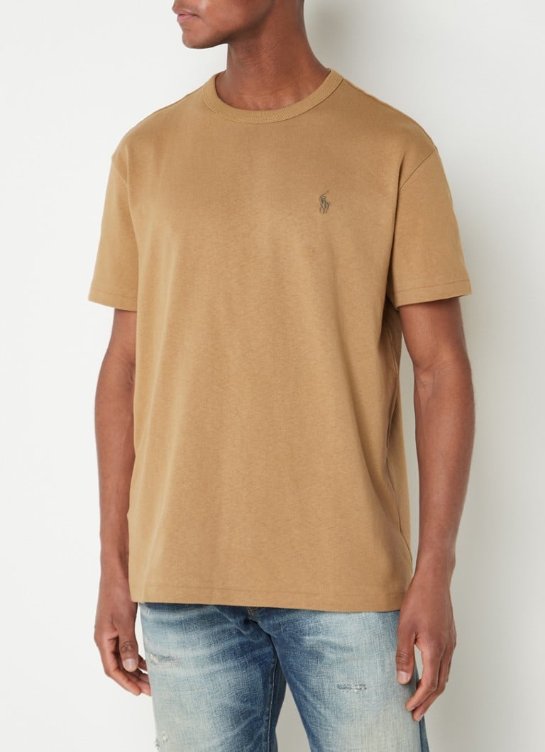 Ralph Lauren - T-shirt met logoborduring  - Khaki