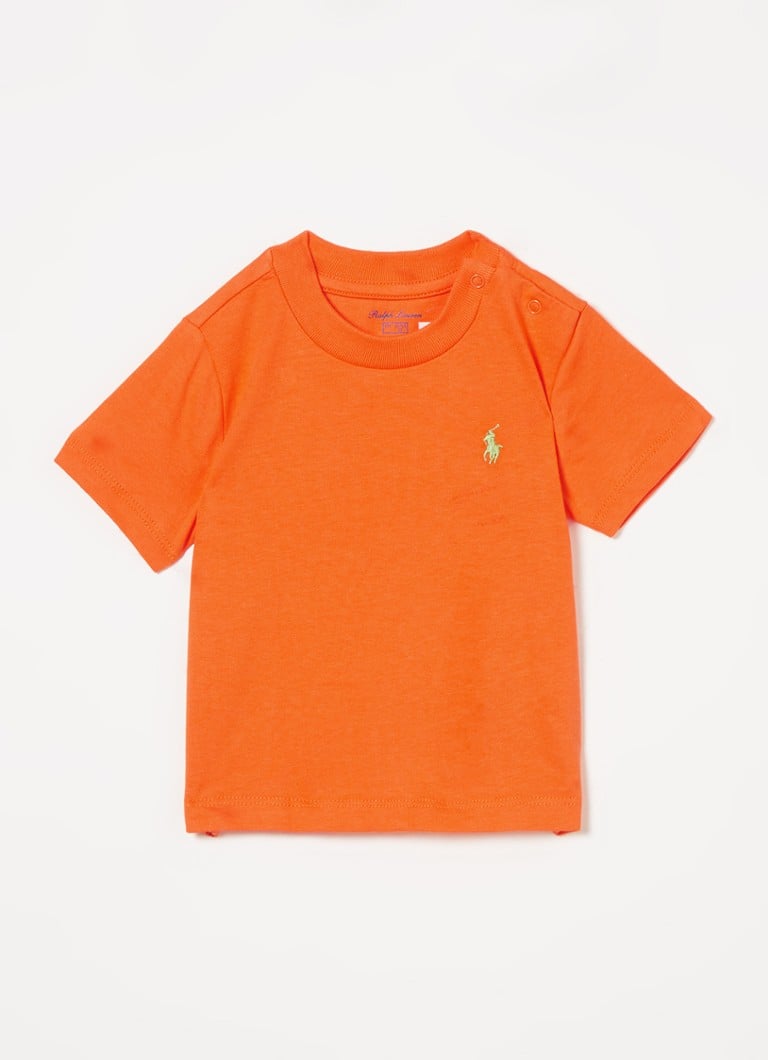 Ralph Lauren - T-shirt met logoborduring - Oranje