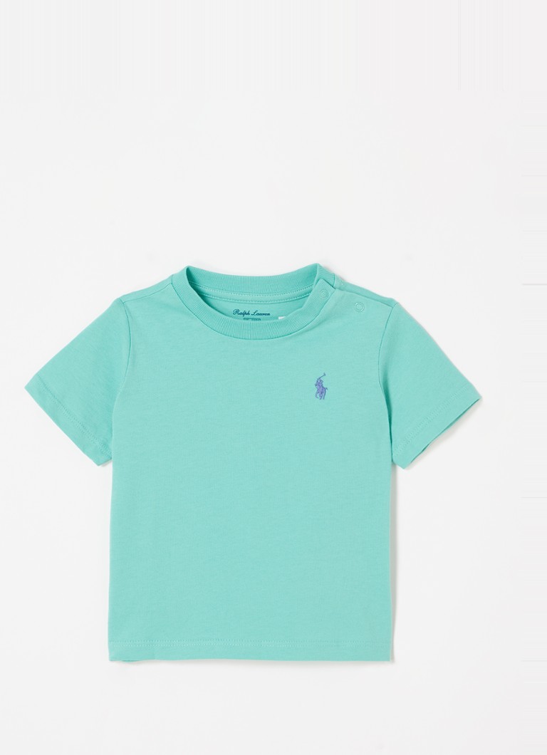 Ralph Lauren - T-shirt met logoborduring - Turquoise