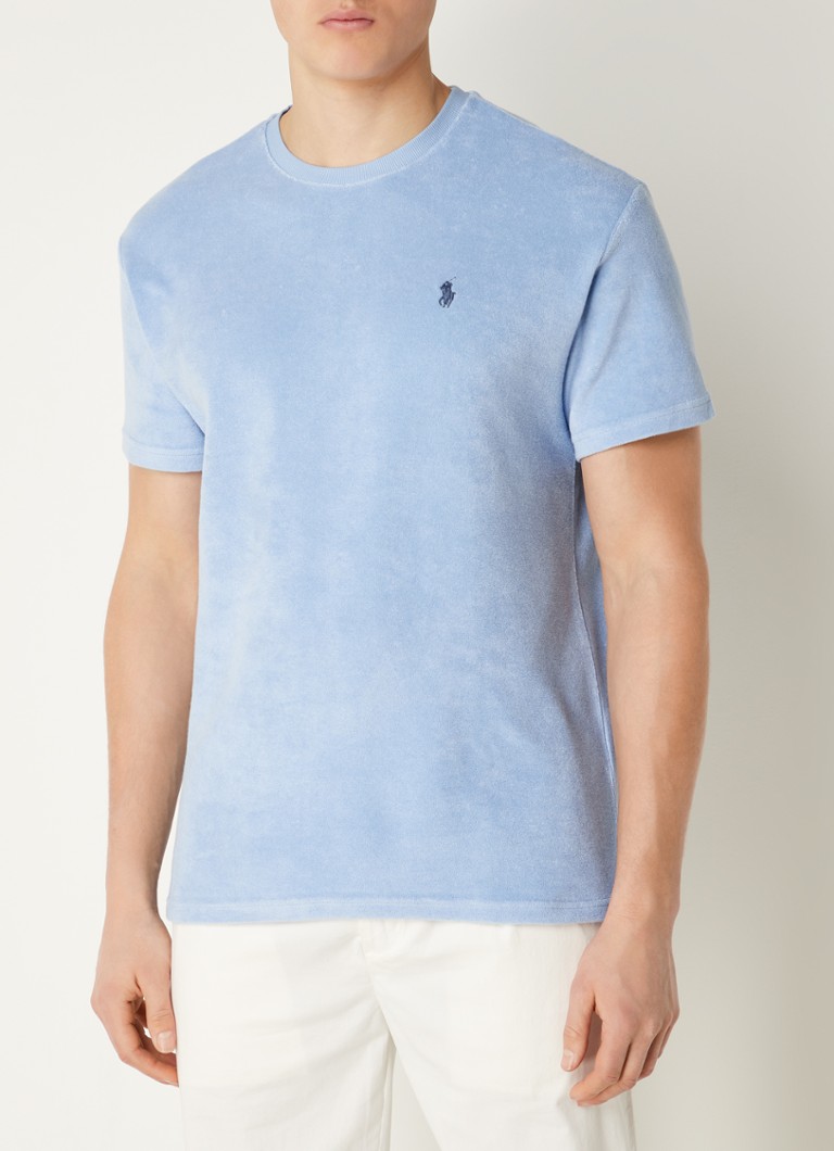 Ralph Lauren T-shirt van badstof logo • Lichtblauw • de Bijenkorf