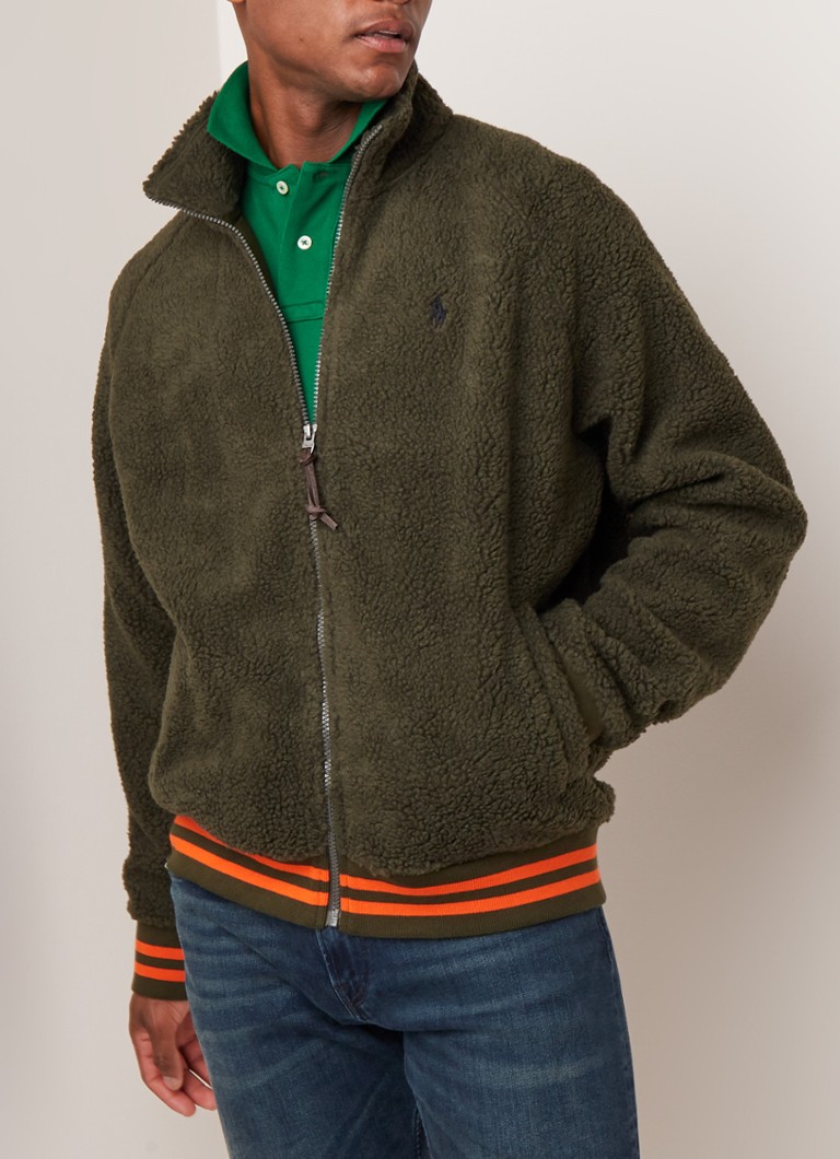 Ralph Lauren Vest van fleece met ritssluiting • Legergroen • de Bijenkorf