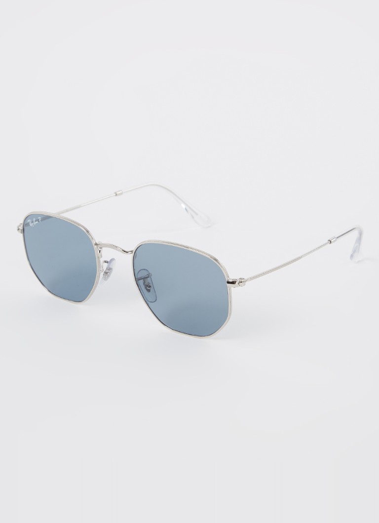 Ray-Ban - Hexagonal zonnebril gepolariseerd RB3548N - Zilver