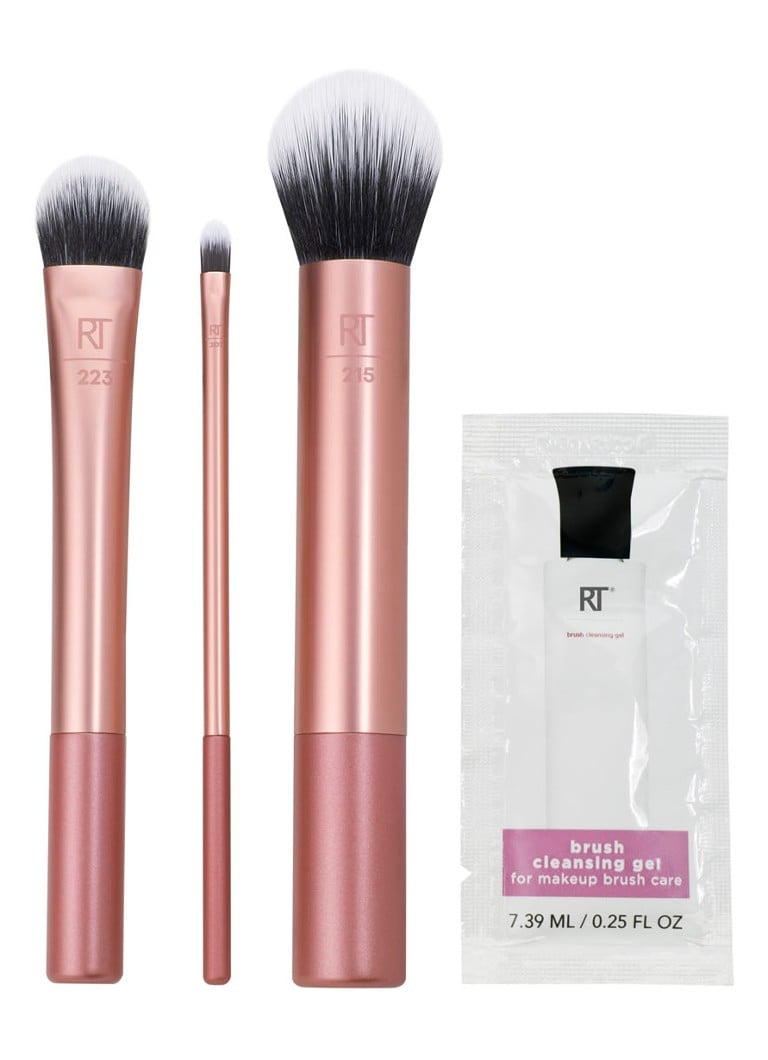 Real Techniques - Perfect Base Kit -  Limited Edition make-up kwastenset - Roze