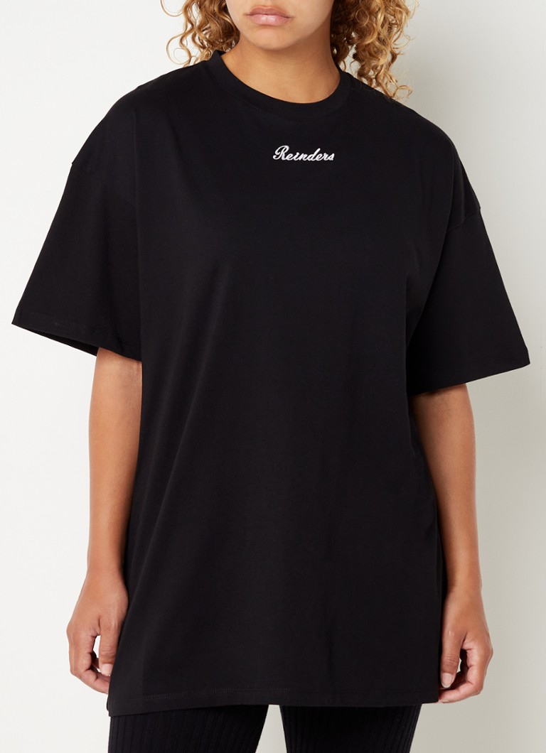 Reinders - T-shirt met logoborduring - Zwart