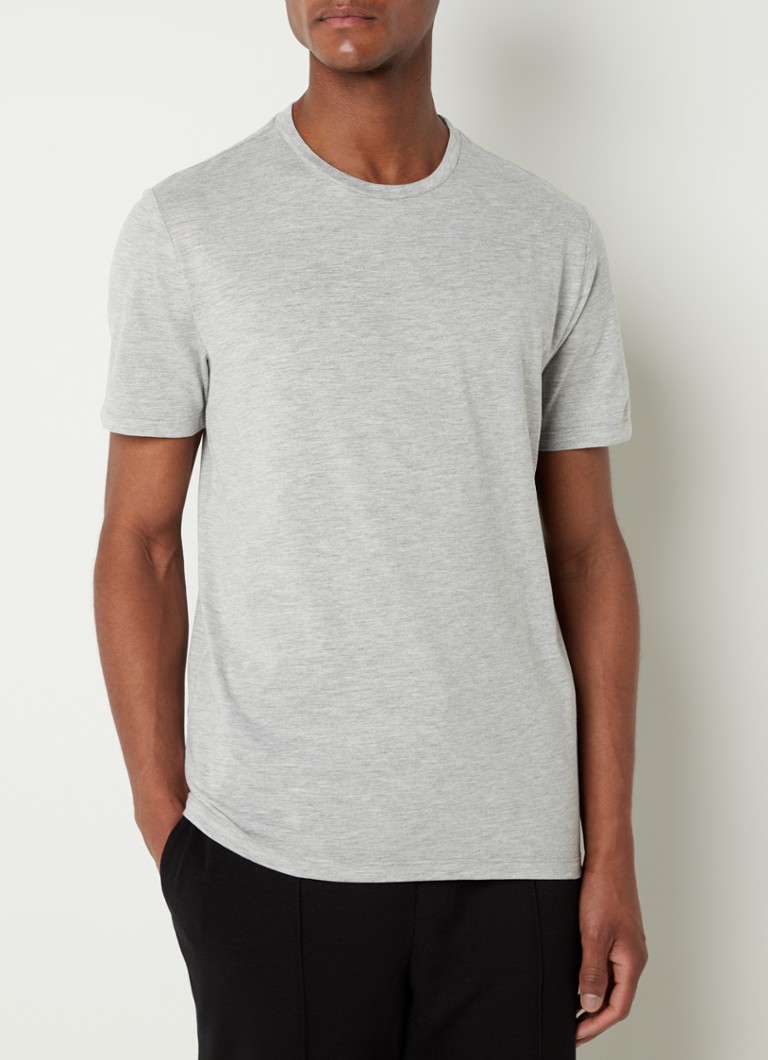 Reiss - Bless T-shirt met gemêleerd dessin - Grijsmele