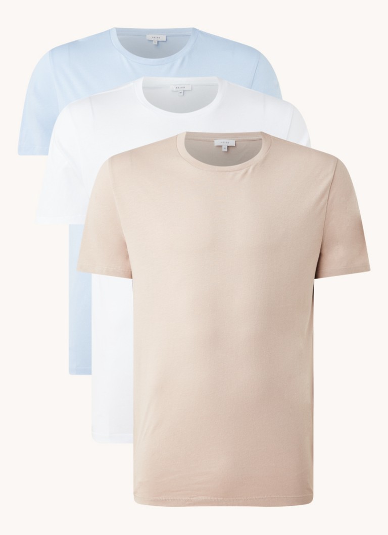 Reiss - Bless T-shirt van katoen in 3-pack - Beige