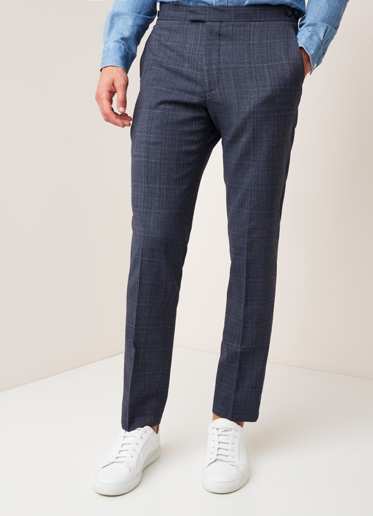 Reiss - Blunt slim fit pantalon met persnaden - Donkerblauw