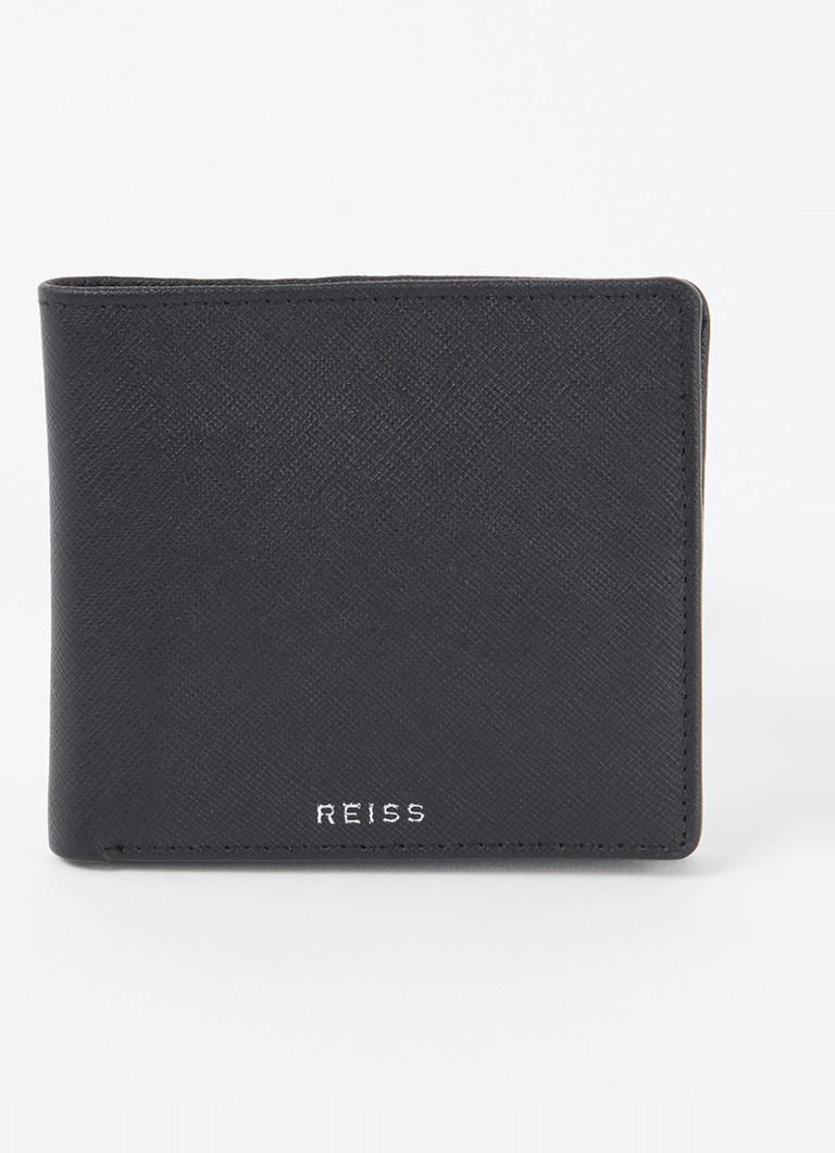 Reiss - Cabot portemonnee van leer met logo - Zwart