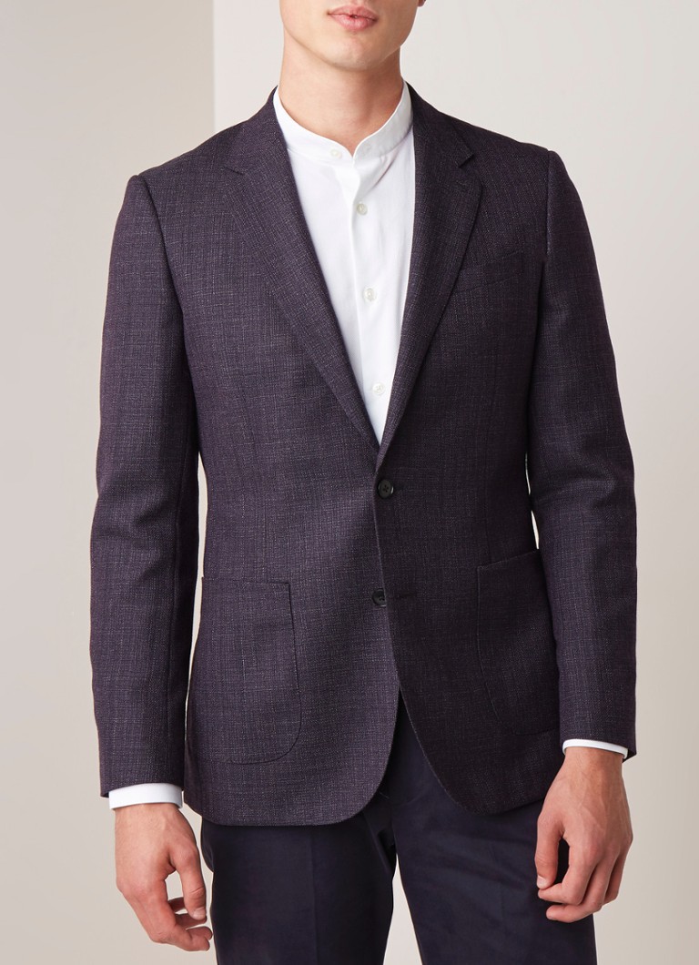 Reiss - Connoisseur slim fit colbert van wol - Aubergine