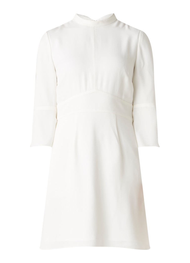 Reiss Cora Mini Jurk Met Steekzakken En Trompetmouwen Gebroken