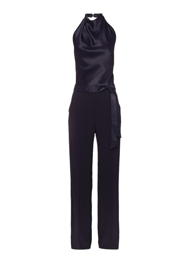 reiss corina jumpsuit met haltertop satijn de bijenkorf reiss corina jumpsuit met haltertop satijn de bijenkorf